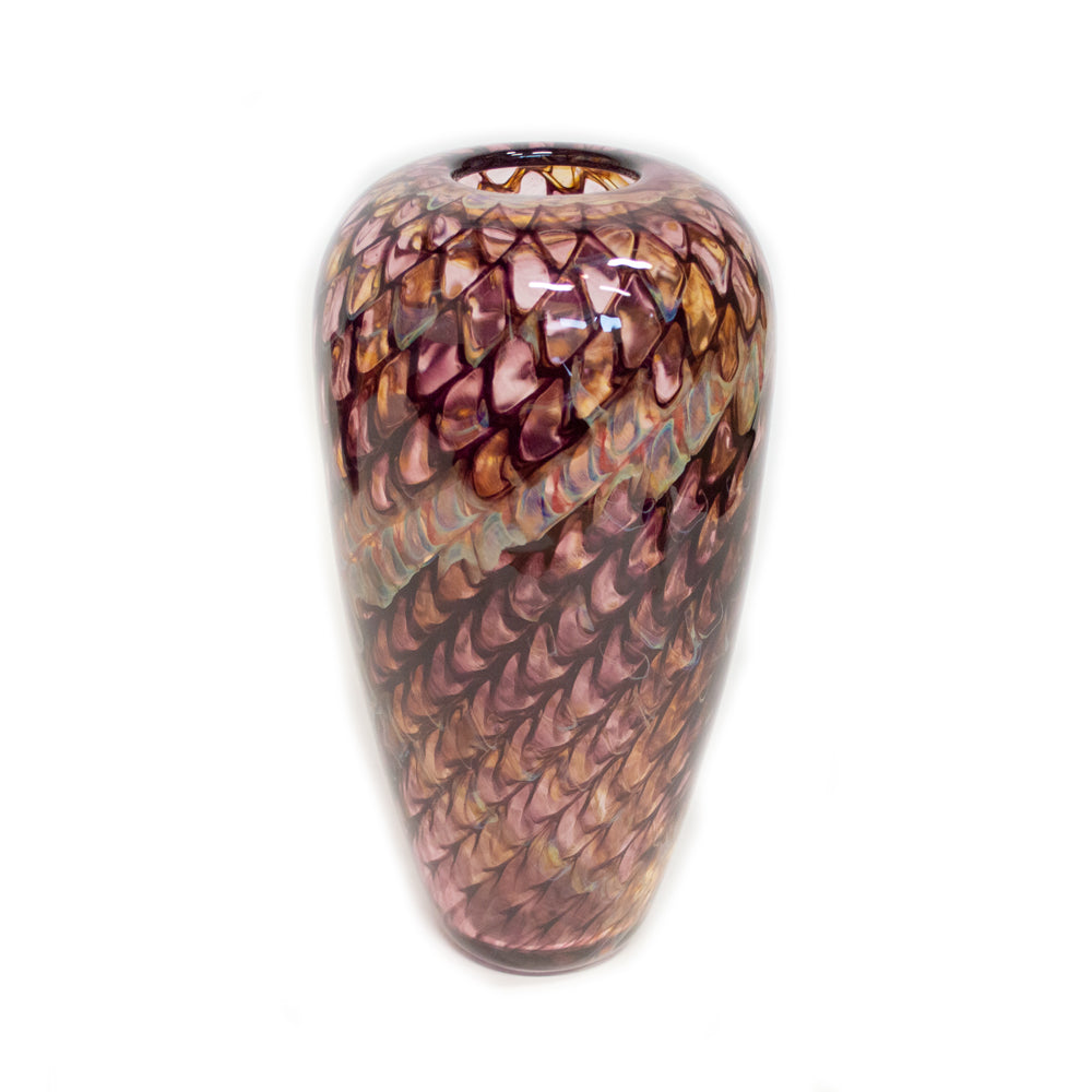 Purple Dragon Scale Tall Puff Vase